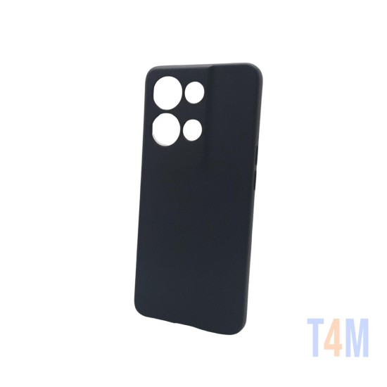 Funda de Silicona con Marco de Cámara para Oppo Reno 8 Pro Negro